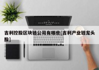 吉利控股区块链公司有哪些[吉利产业链龙头股]