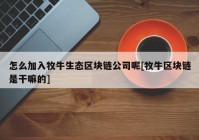 怎么加入牧牛生态区块链公司呢[牧牛区块链是干嘛的]