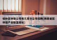 榆林区块链公司有几家分公司招聘[陕西省区块链产业联盟地址]